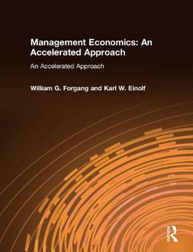 Cover image for Management Economics: An Accelerated Approach: An Accelerated Approach