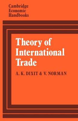 Cover image for Theory of International Trade: A Dual, General Equilibrium Approach