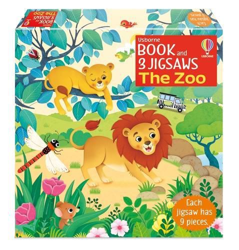 Usborne Book and 3 Jigsaws: The Zoo