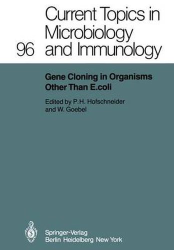 Cover image for Gene Cloning in Organisms Other Than E. coli