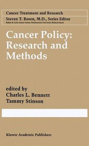 Cover image for Cancer Policy: Research and Methods