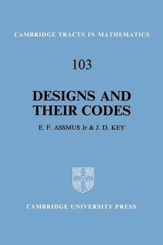 Cover image for Designs and their Codes