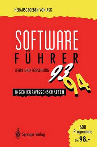 Cover image for Software-Fuhrer '93/'94 Lehre und Forschung