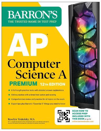 Cover image for AP Computer Science A Premium, 12th Edition: Prep Book with 6 Practice Tests + Comprehensive Review + Online Practice