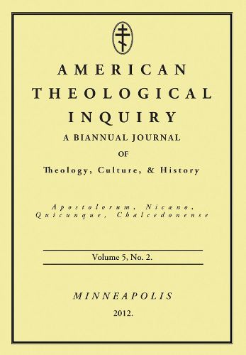 Cover image for American Theological Inquiry, Volume Five, Issue Two