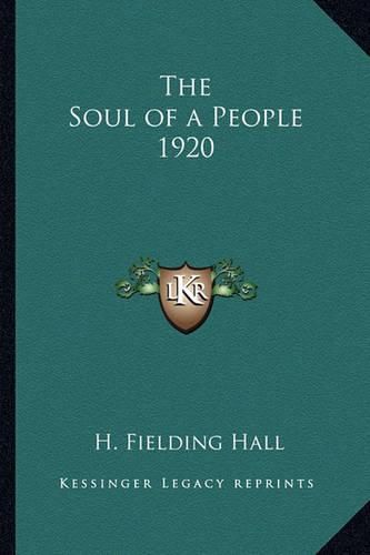 Cover image for The Soul of a People 1920