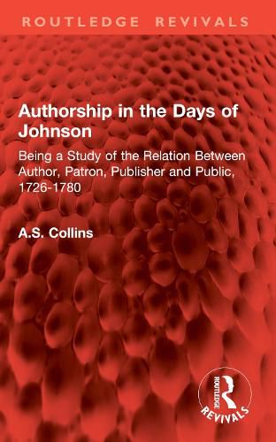 Cover image for Authorship in the Days of Johnson