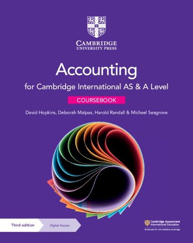 Cover image for Cambridge International AS & A Level Accounting Coursebook with Digital Access (2 Years)