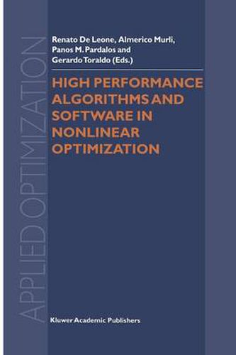 Cover image for High Performance Algorithms and Software in Nonlinear Optimization