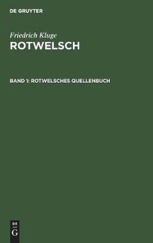 Rotwelsches Quellenbuch