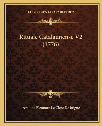 Cover image for Rituale Catalaunense V2 (1776)