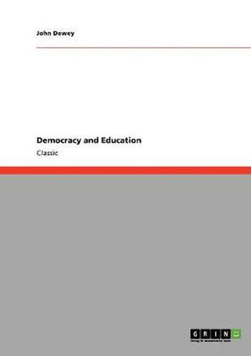 Cover image for Democracy and Education