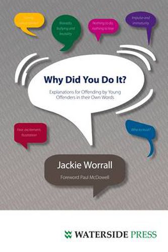 Cover image for Why Did You Do It?: Explanations for Offending by Young Offenders in Their Own Words