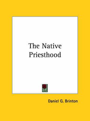 Cover image for The Native Priesthood