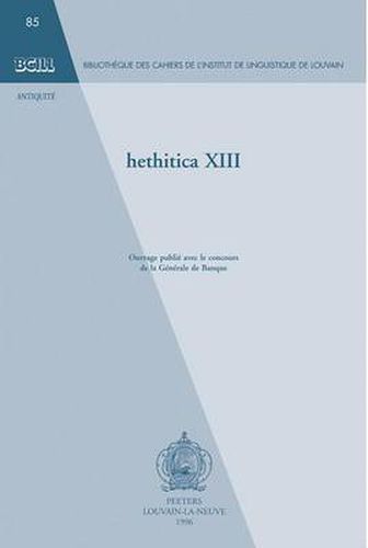 Cover image for Hethitica XIII