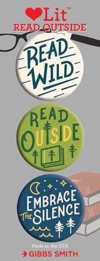 Cover image for Read Outside 3 Badge Set: LoveLit Button Assortment
