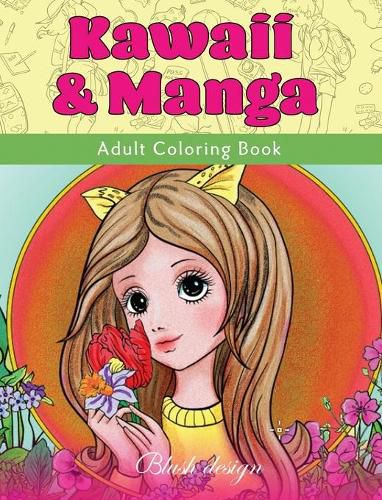 Cover image for Kawaii & Manga: Adult Coloring Book