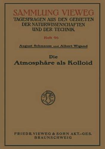 Cover image for Die Atmosphare ALS Kolloid