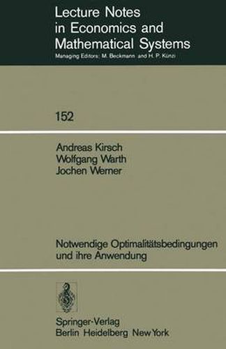 Notwendige Optimalitatsbedingungen und ihre Anwendung