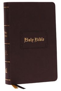 Cover image for KJV, Personal Size Large Print Reference Bible, Vintage Series, Leathersoft, Brown, Red Letter, Thumb Indexed, Comfort Print: Holy Bible, King James Version