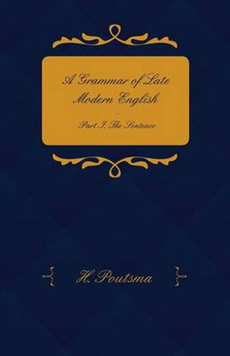 Cover image for A Grammar of Late Modern English