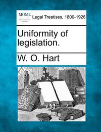 Cover image for Uniformity of Legislation.