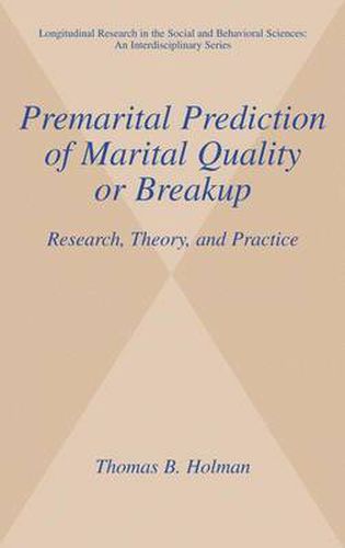 Cover image for Premarital Prediction of Marital Quality or Breakup: Research, Theory, and Practice