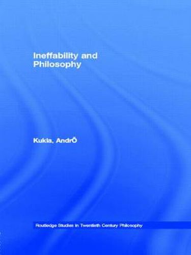Cover image for Ineffability and Philosophy