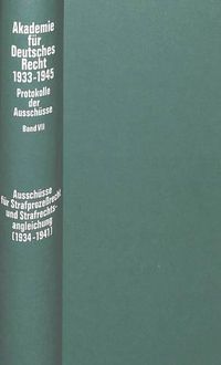 Cover image for Ausschuesse Fuer Strafprozessrecht Und Strafrechtsangleichung (1934-1941)