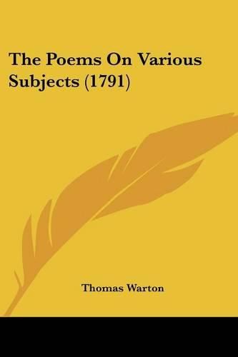 Cover image for The Poems on Various Subjects (1791)
