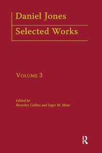 Cover image for Daniel Jones, Selected Works: Volume III