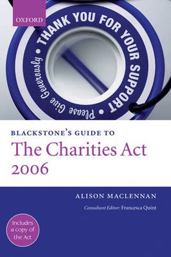 Cover image for Blackstone's Guide to the Charities Act