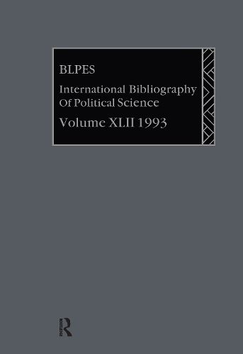 Cover image for IBSS: Political Science: 1993 Vol 42