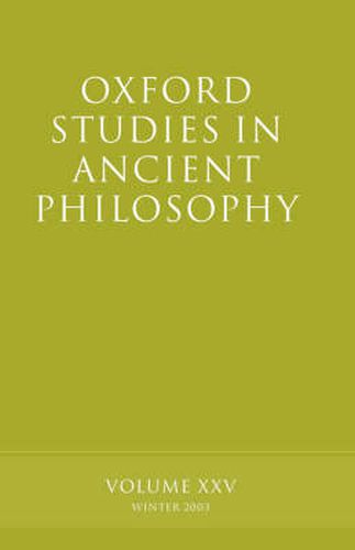 Cover image for Oxford Studies in Ancient Philosophy