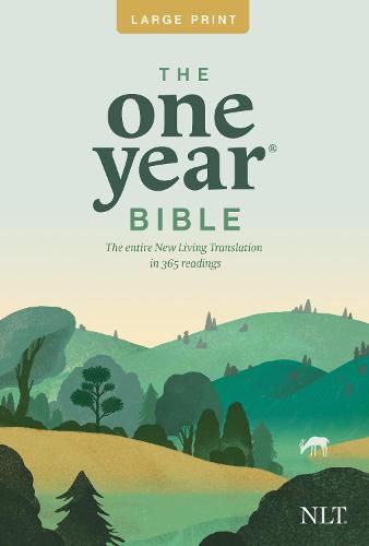 Cover image for NLT One Year Bible Slimline Large Print PB, The