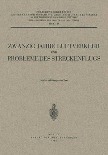 Cover image for Zwanzig Jahre Luftverkehr Und Probleme Des Streckenflugs