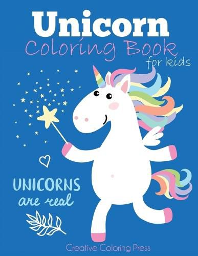 Cover image for Unicorn Coloring Book for Kids: Magical Unicorn Coloring Book for Girls, Boys, and Anyone Who Loves Unicorns