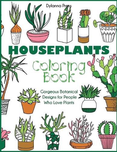 Cover image for Houseplants Coloring Book: Gorgeous Botanical Designs for People Who Love Plants