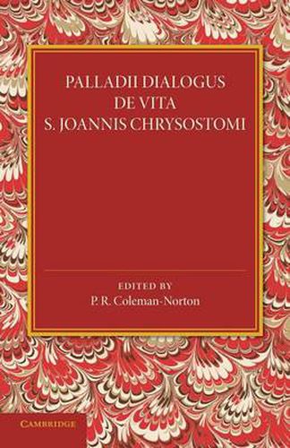 Cover image for Palladii Dialogus De Vita S. Joannis Chrysostomi