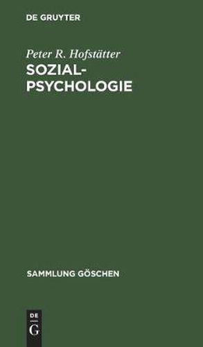 Cover image for Sozialpsychologie