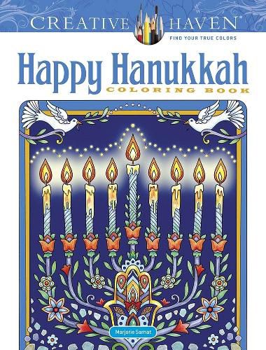 Cover image for Creative Haven Happy Hanukkah Coloring Book