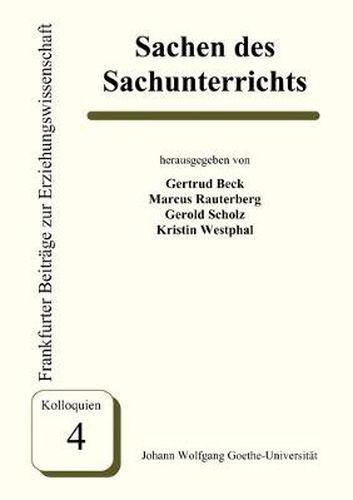 Cover image for Sachen des Sachunterrichts