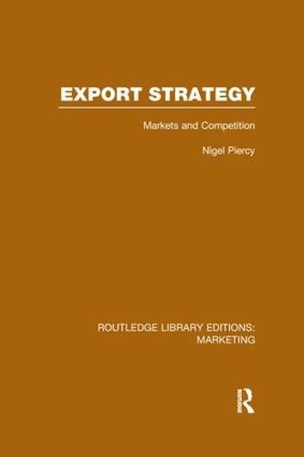 Cover image for Export Strategy: Markets and Competition (RLE Marketing)