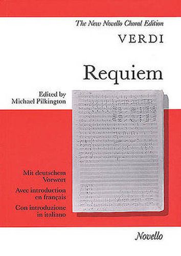 Cover image for Giuseppe Verdi: Requiem (Vocal Score)