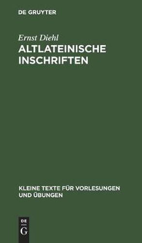 Altlateinische Inschriften