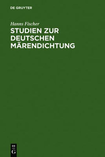 Cover image for Studien Zur Deutschen Marendichtung