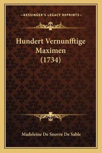 Cover image for Hundert Vernunfftige Maximen (1734)