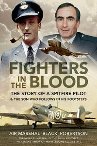 Cover image for Fighters in the Blood: The Story of a Spitfire Pilot - And the Son Who Follows in His Footsteps