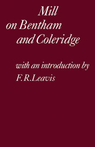 Cover image for Mill on Bentham and Coleridge