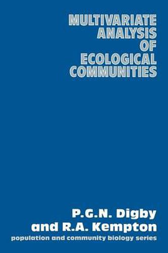 Cover image for Multivariate Analysis of Ecological Communities